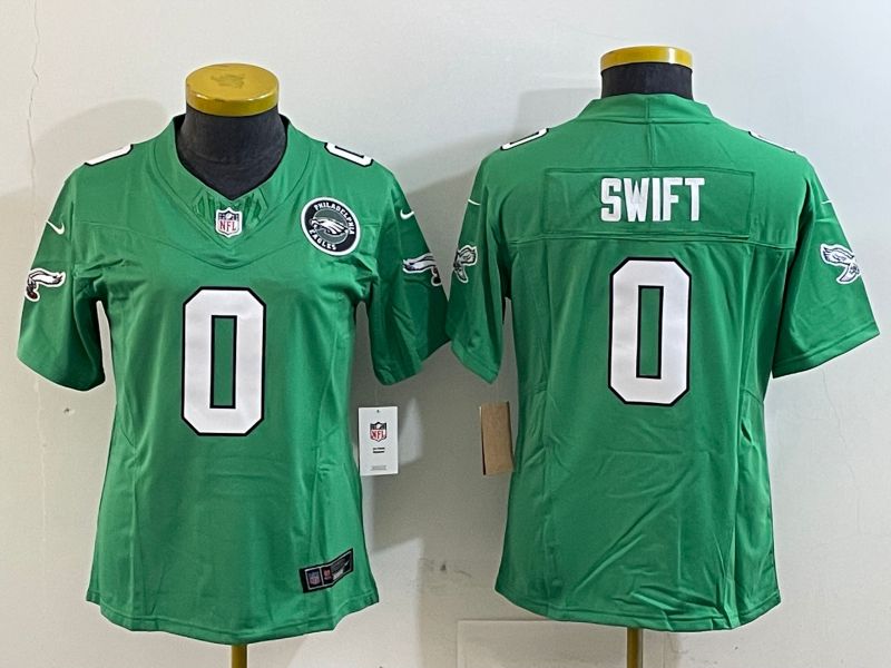 Youth Philadelphia Eagles #0 Swift Green three generations 2025 Nike Vapor Limited NFL Jersey style 4->youth nfl jersey->Youth Jersey